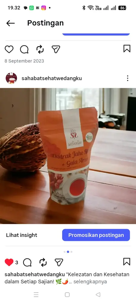 Ekstrak Jahe Merah Gula Aren